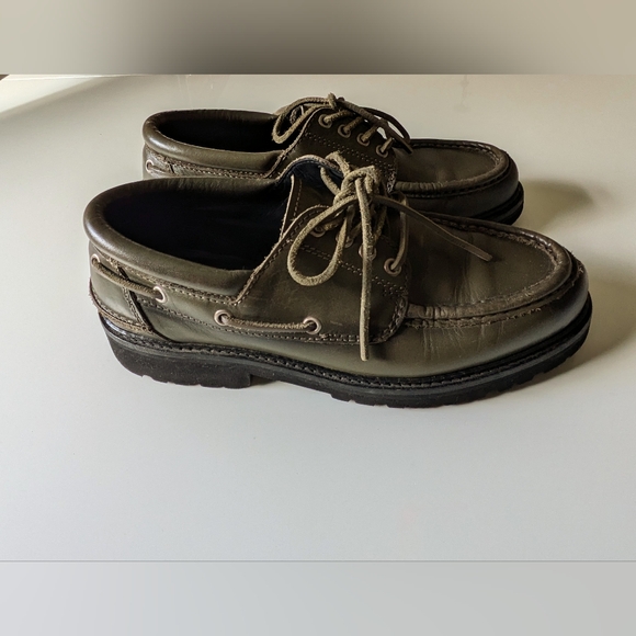 Zara origins leather loafers vibrant deck shoes - Picture 1 of 6